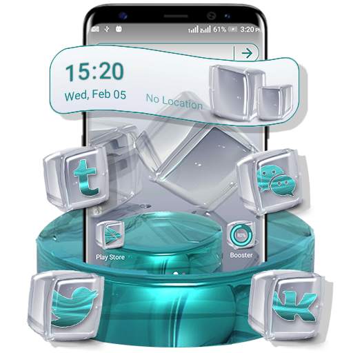 Crystal Cube Launcher Theme