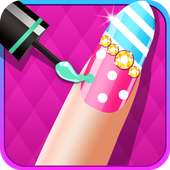 Princess Shiny Nail Art Design Manicure Salon