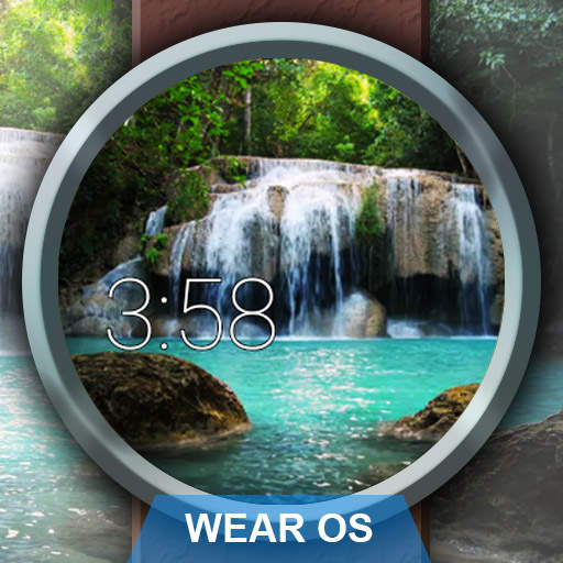 Watch Face Waterfall Wallpaper- Wear OS Smartwatch