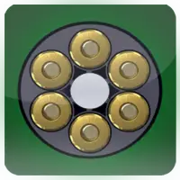 Revolver Cylinder Icon With One Bullet Russian Roulette Old Game