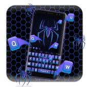 Unusual purple spider keyboard theme on 9Apps