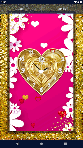 Love Hearts Clock Wallpaper screenshot 3