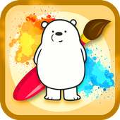 Páginas colorir crianças: nós Bare Bears Edition