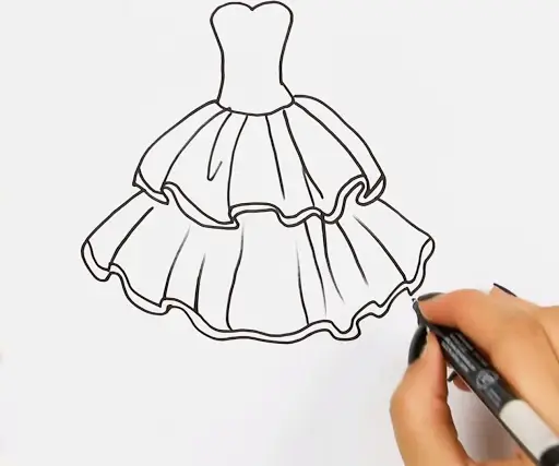 Hướng dẫn vẽ váy: Học cách vẽ và tạo ra các kiểu váy đẹp, từ đầm dự tiệc đến váy maxi lãng mạn, với hướng dẫn vẽ chi tiết này.