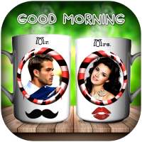 Coffee Cup Dual Photo Frames on 9Apps