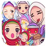 Stiker WA Muslimah indonesia Karakter lucu 2020