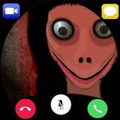 Video call and chat simulation with scary momo