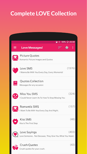 Love Messages Romantic SMS screenshot 1