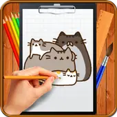 How to Draw Pusheen Cat 🎡Summer Fair 