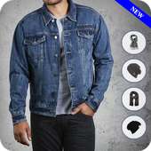 Men jeans jacket photo editor – Caps & Mufflers on 9Apps