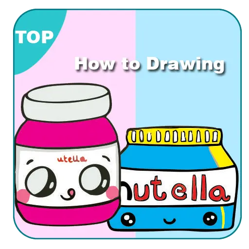 Como Desenhar um pote de nutella kawaii
