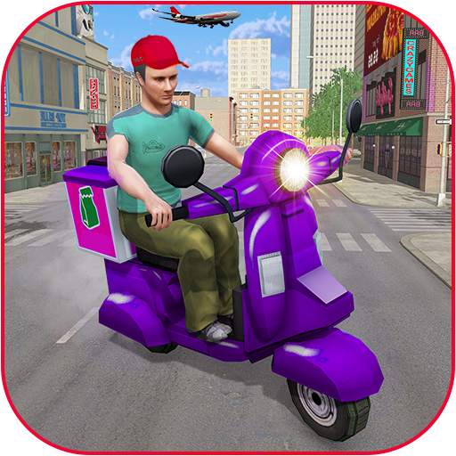 Pizza boy delivery games: real racing Stunt Free