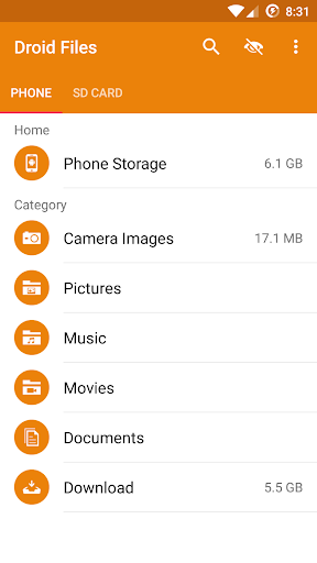 File Manager - Droid Files скриншот 1