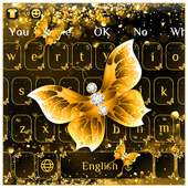 Luxury Gold Butterfly Keyboard