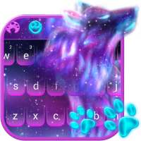 Night Sky Spirit Wolf Keyboard Theme