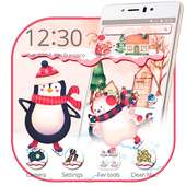 Cute Penguin Snow Theme on 9Apps