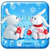 Bunny Celebrates Christmas Keyboard on 9Apps
