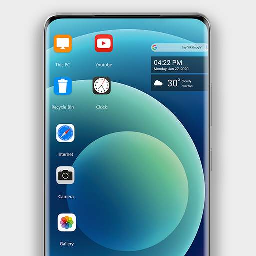 Phone 12 pro theme for computer launcher