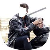 Men Moto Photo Suit Stylish Bike Photo Editor