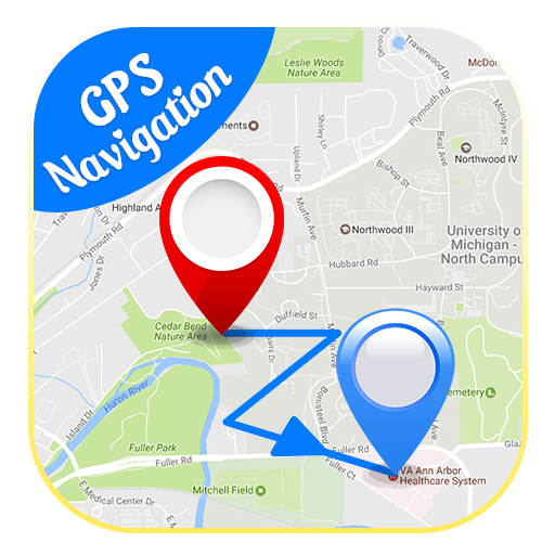 GPS Navigation Map Direction icon