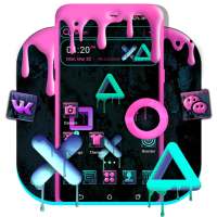 Neon Paint Launcher Theme