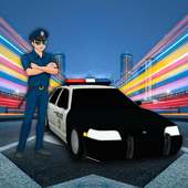 警察の車リアルチェイス：エクストリームシティ警察の車の運転手