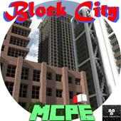Map is a huge city of blocks for Minecraft PE