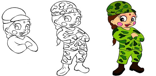 Cartoon illustration army soldier boy hi-res stock photography and images -  Page 2 - Alamy