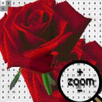 Rose Flower Pixel Art-Color By Number New 2021