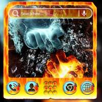 Fire Ice Hand Launcher Theme on 9Apps