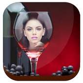 Wine Glass Photo Frames Editor