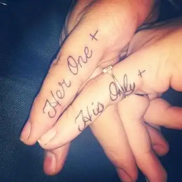 Her One His Only Couple Tattoo Meaningful Matching Tattoo for
