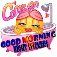 Good Morning & Night Stickers for WhatsApp