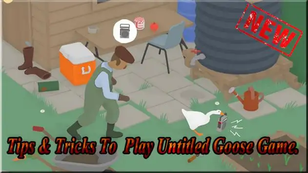 Untitled Goose Game - Dress up the Bust with Things from Outside the Back  Gardens 