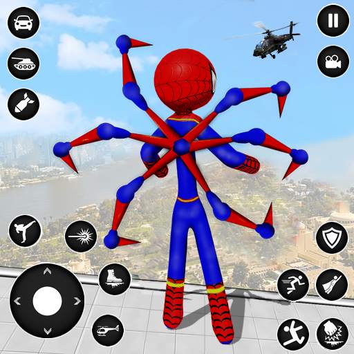 Stick Hero Rope Superhero Game