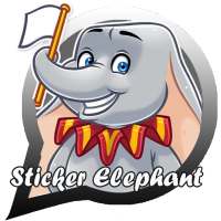 Cute Elephant Sticker Kawaii For WAStickerapp 🐘