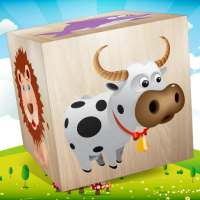 кубики головоломка для ребенка детей - Животные