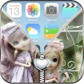 Cute Girls Zipper Lock Screen on 9Apps