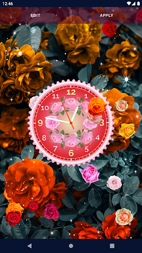 Rose Clock 4K Live Wallpaper 4 تصوير الشاشة
