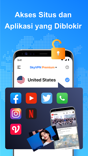 SkyVPN-Proxy VPN Gratis Terbaik, Hotspot WiFi Aman screenshot 3