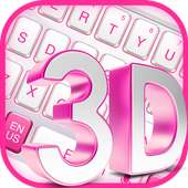 3D rosa weiße Tastatur