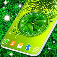 Forest Leaves Clock Wallpaper on 9Apps