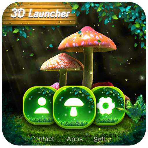 3D Mushroom&nature  launcher theme