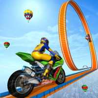 Top Bike Stunt Games: Spiral Ramp Stunts Game
