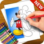 Learn to Draw Mickey Mouse Characters on 9Apps