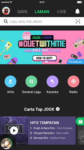 JOOX Music - Live and Karaoke screenshot 1