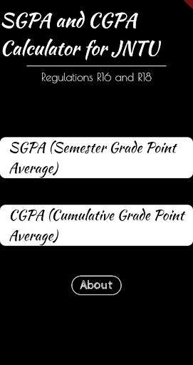 SGPA and CGPA Calculator for JNTU screenshot 1