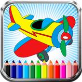 Drawing Plane Coloring Helicopter: Game for Kids