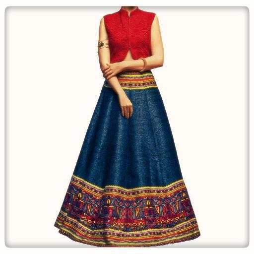 Crop Tops and Long Skirt Designs