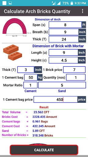 Brick deals wall calculator